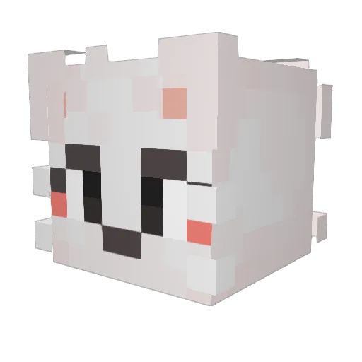 vvauc Minecraft avatar head, 3D render