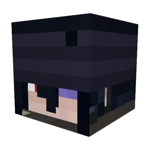 vvcn Minecraft avatar head, 3D render
