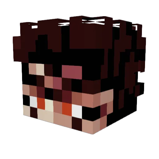 vvenx Minecraft avatar head, 3D render