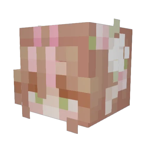 vveriberri Minecraft avatar head, 3D render