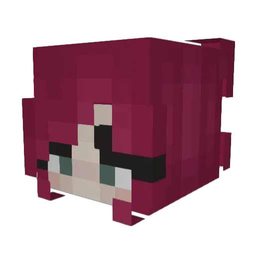 vvexed_ Minecraft avatar head, 3D render