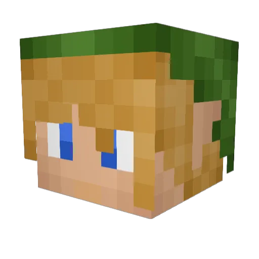 vvick Minecraft avatar head, 3D render