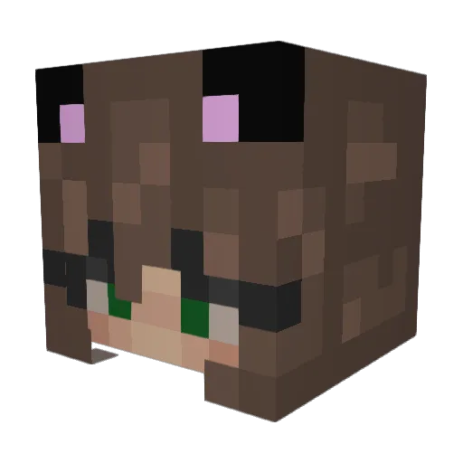 vvictuss Minecraft avatar head, 3D render