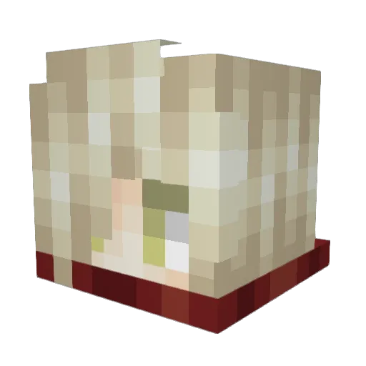 vviiral Minecraft avatar head, 3D render