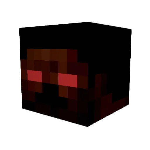 vvinted Minecraft avatar head, 3D render