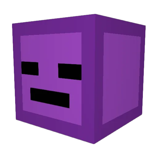 vviolettt Minecraft avatar head, 3D render