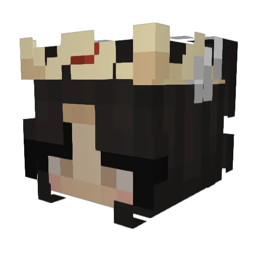 vvirose Minecraft avatar head, 3D render