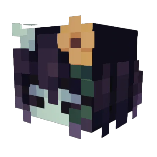 vvisable Minecraft avatar head, 3D render