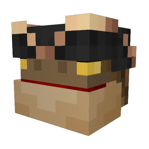 vvishes Minecraft avatar head, 3D render