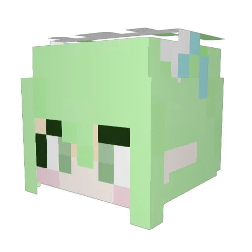 vvputZLemon Minecraft avatar head, 3D render