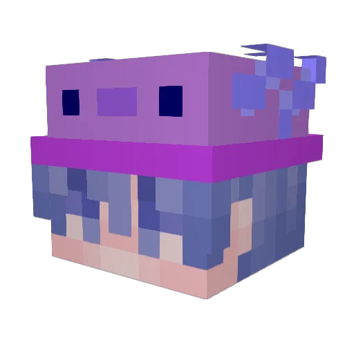 vvsalen Minecraft avatar head, 3D render
