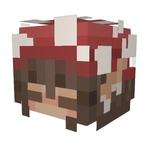 vvstqx Minecraft avatar head, 3D render
