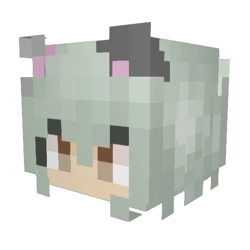 vvuhzy Minecraft avatar head, 3D render