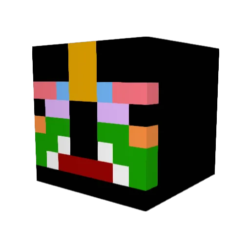 vvuiii Minecraft avatar head, 3D render