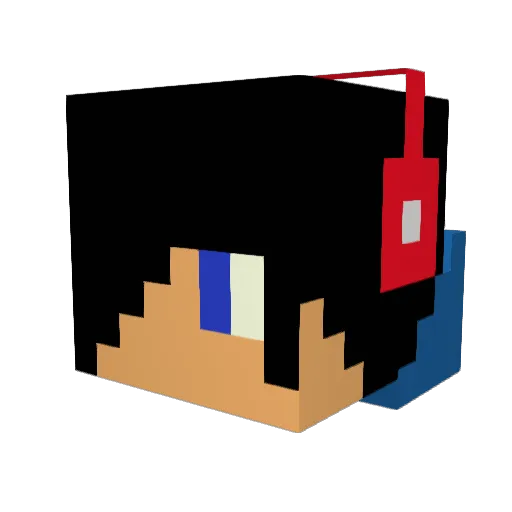 vvvito Minecraft avatar head, 3D render