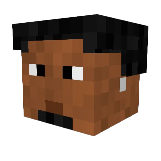 vvvmonday Minecraft avatar head, 3D render