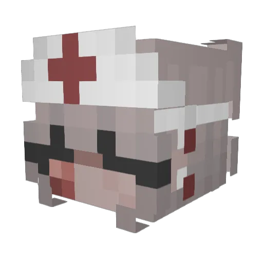 vvvmp Minecraft avatar head, 3D render