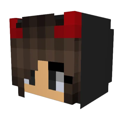 vvvsssss Minecraft avatar head, 3D render