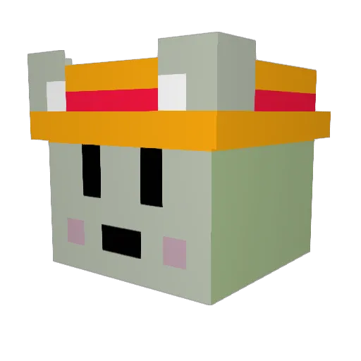 vvvwvvwvvw Minecraft avatar head, 3D render
