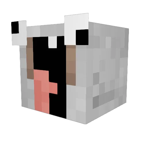 vvydj Minecraft avatar head, 3D render