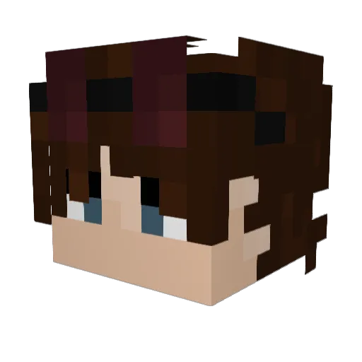 vvyt Minecraft avatar head, 3D render