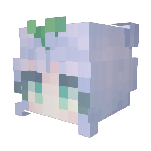 vvyxxng Minecraft avatar head, 3D render
