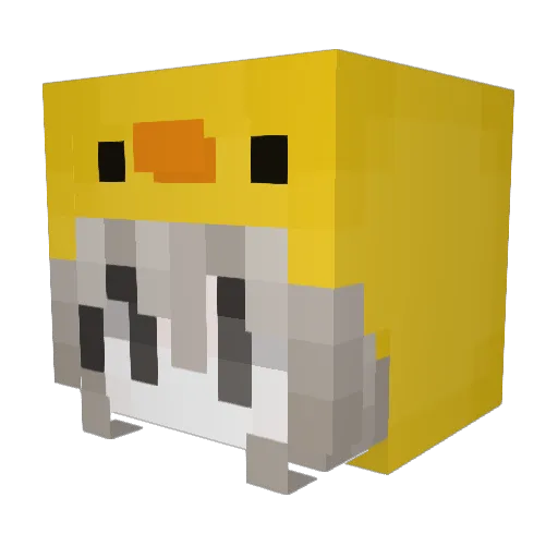 vwefka Minecraft avatar head, 3D render