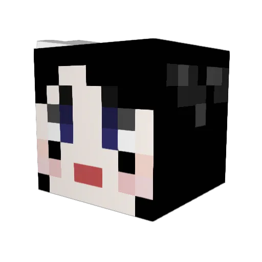 vwiska Minecraft avatar head, 3D render