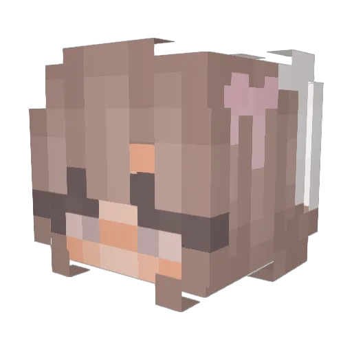 vwni Minecraft avatar head, 3D render