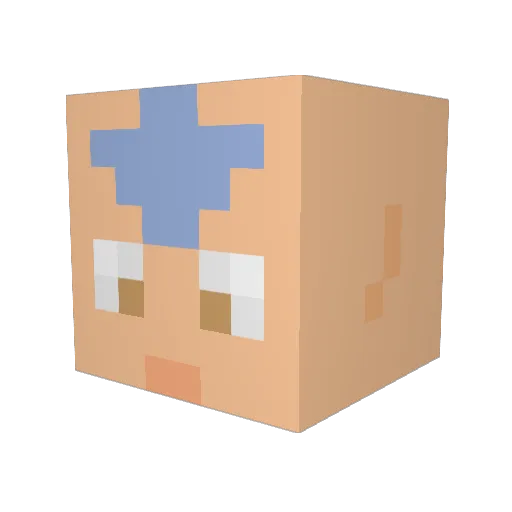 vxaje Minecraft avatar head, 3D render