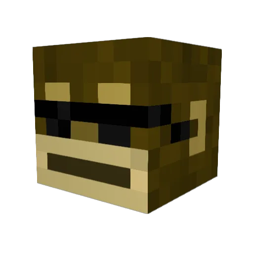 vxcvz Minecraft avatar head, 3D render