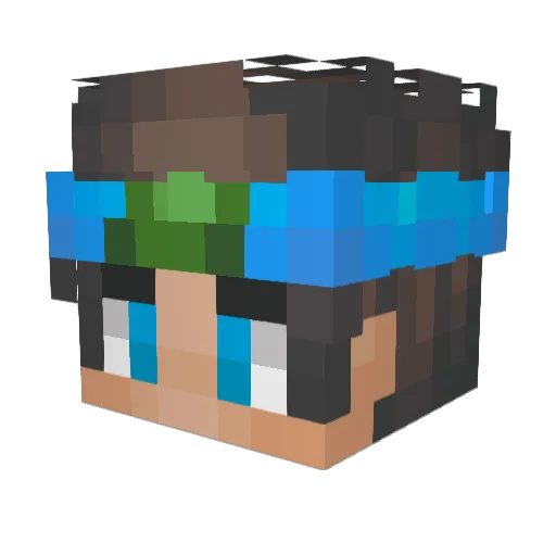 vxhz Minecraft avatar head, 3D render