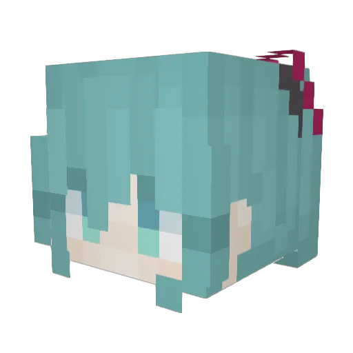 vxkaze Minecraft avatar head, 3D render