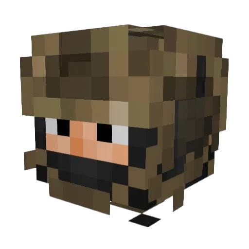 vxmpstqr Minecraft avatar head, 3D render