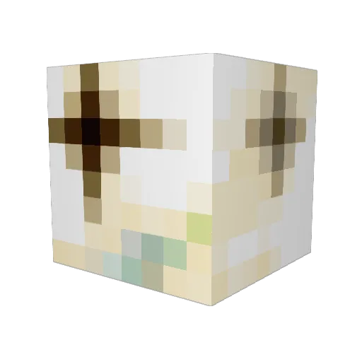 vxp4 Minecraft avatar head, 3D render