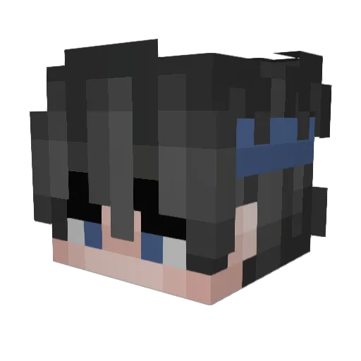 vxqxx Minecraft avatar head, 3D render