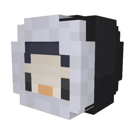vxu_ Minecraft avatar head, 3D render