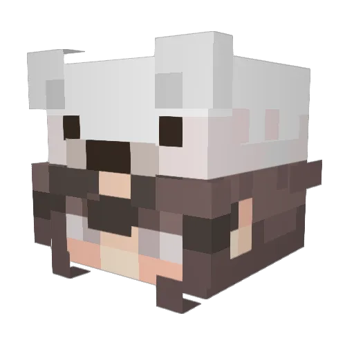 vxxul Minecraft avatar head, 3D render