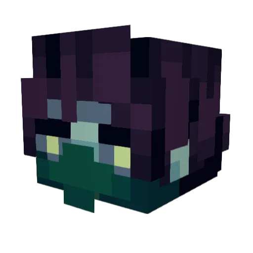 vynfin Minecraft avatar head, 3D render