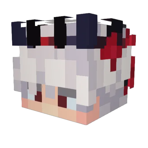 vynkx Minecraft avatar head, 3D render
