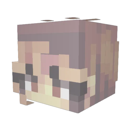 vyonce Minecraft avatar head, 3D render