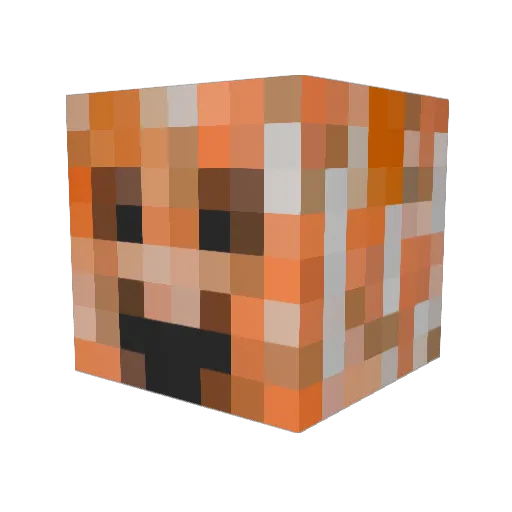 vyrha Minecraft avatar head, 3D render
