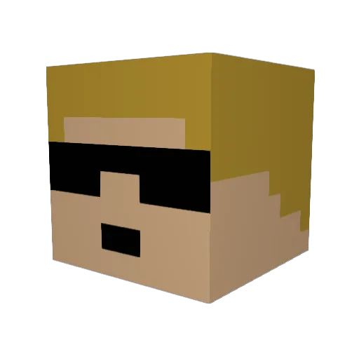 vytisb Minecraft avatar head, 3D render