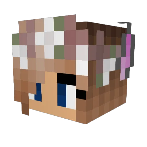vyuu Minecraft avatar head, 3D render