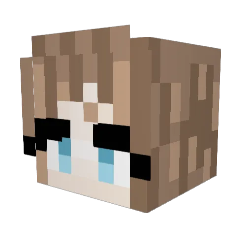 vyxken Minecraft avatar head, 3D render