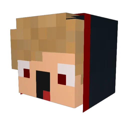 vzontor Minecraft avatar head, 3D render