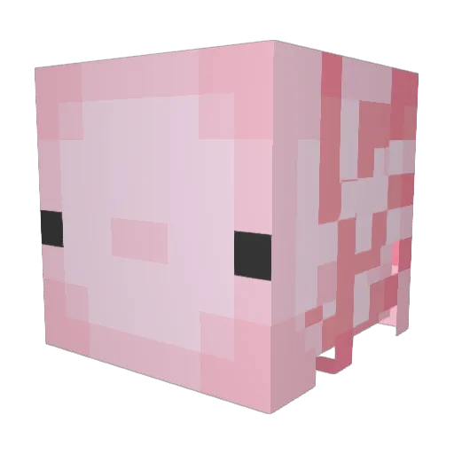 vzqyu Minecraft avatar head, 3D render