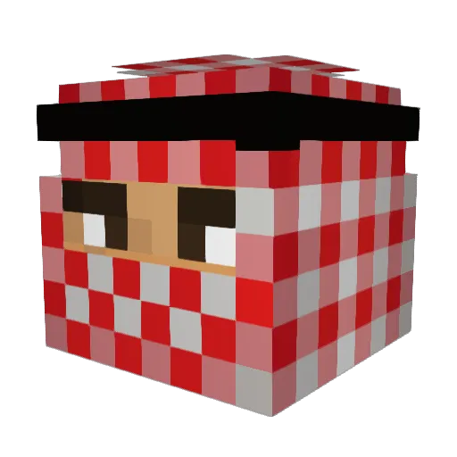 vzxgh Minecraft avatar head, 3D render