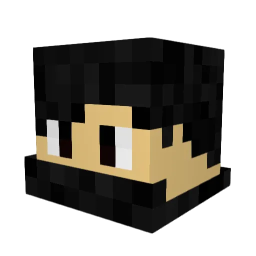 w00g Minecraft avatar head, 3D render