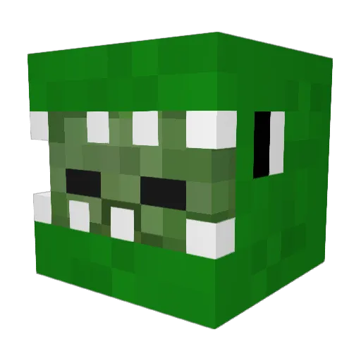 w00huck Minecraft avatar head, 3D render